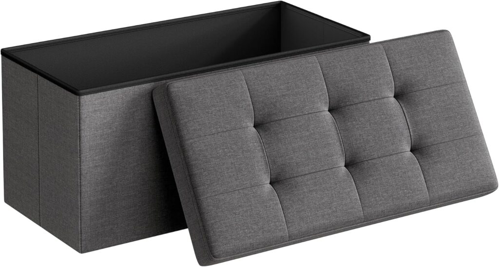 Folding Storage Ottoman Bench